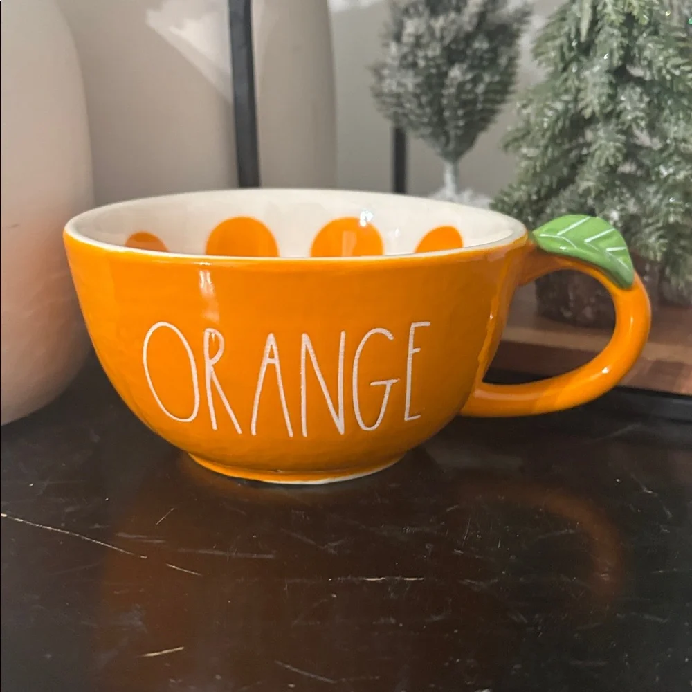 Rae Dunn Ceramic Orange Mug Cup